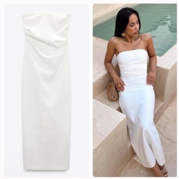 Zara Dresses & Skirts - Zara NWT strapless midi dress